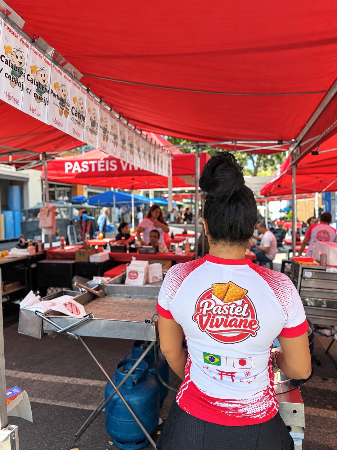 Atendimento da Pastéis Viviane em uma feira